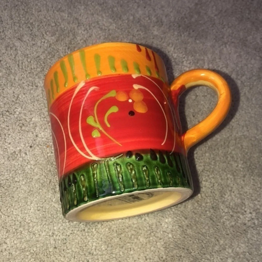 Pier 1 Imports Antique Soleil Hand‎ Painted Coffee Mug